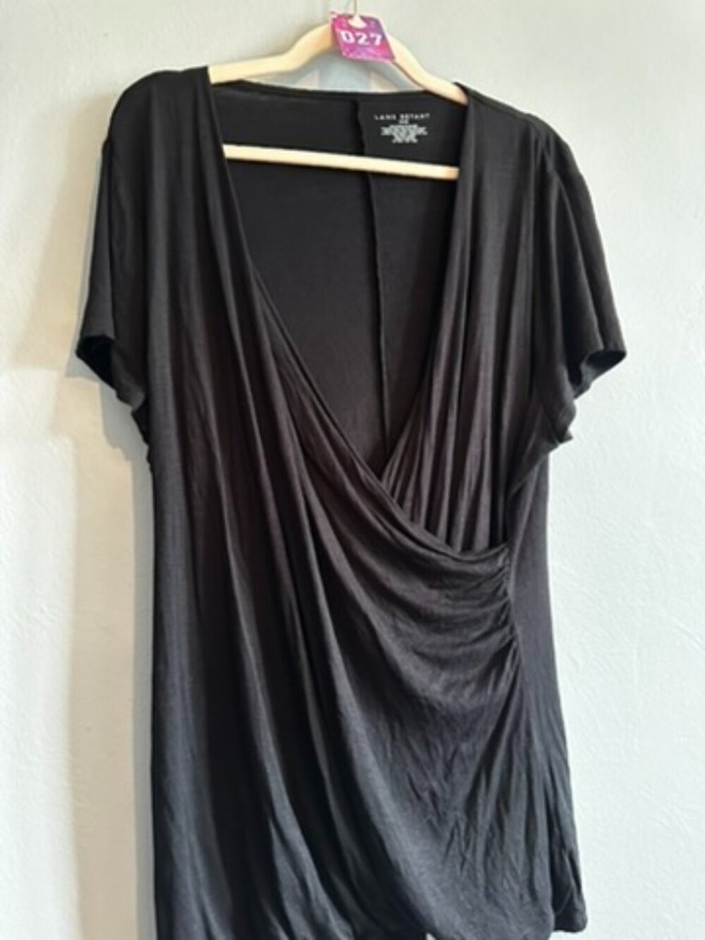 Lane Bryant Black Faux-Wrap Top - Size 18/20